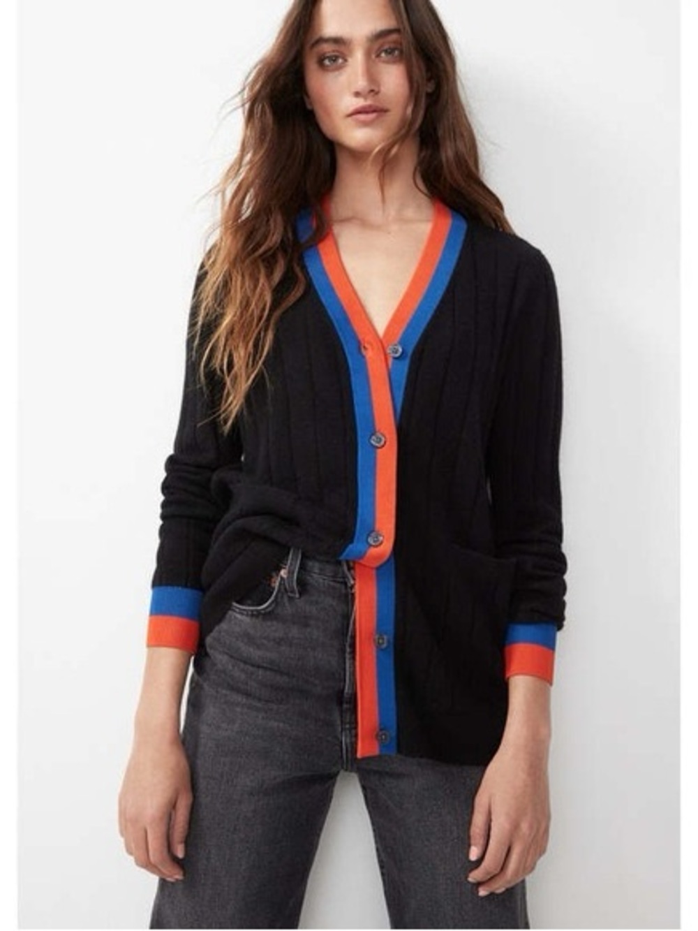 The Sinclair Cashmere V Neck Cardigan Sweater